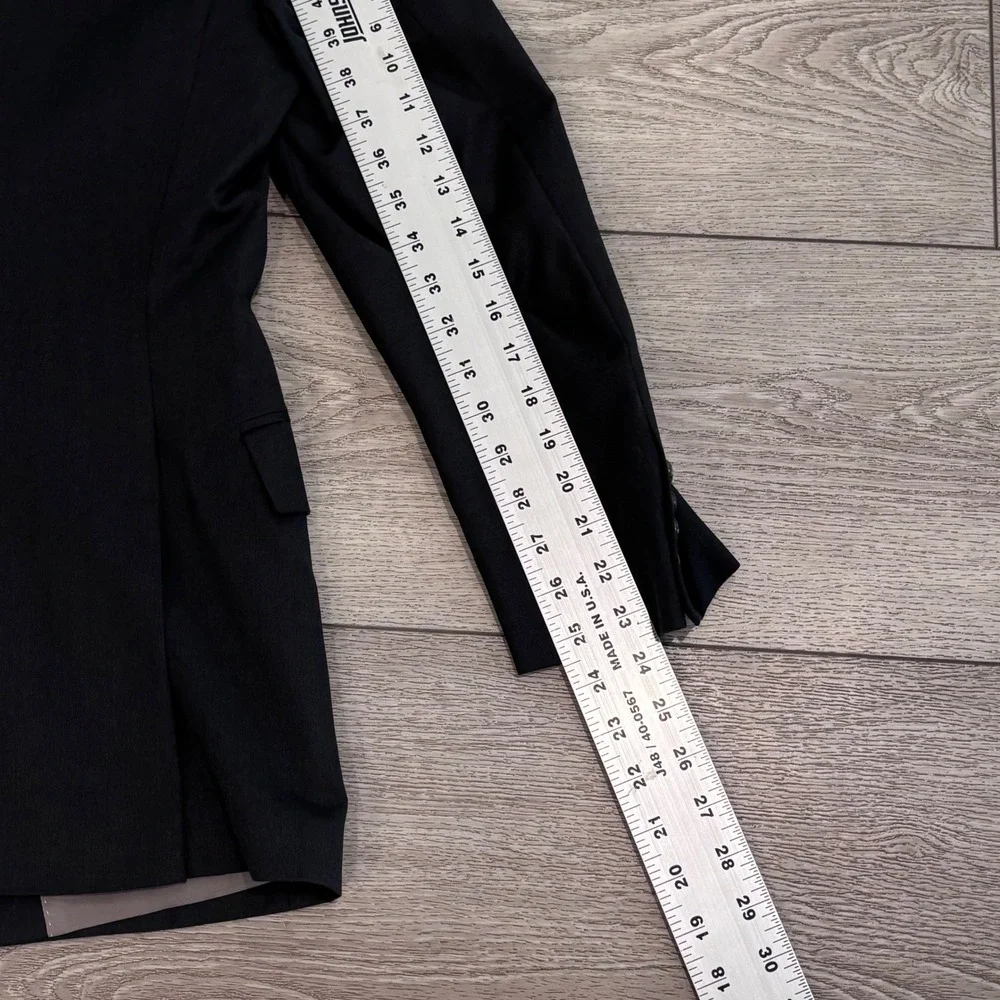 Hugo Boss Blazer Mens 38S Black Super 100 Virgin Wool Pasolini Movie Sport Coat